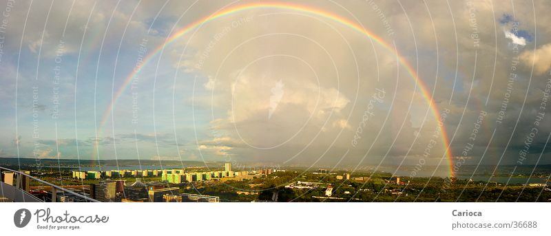 Rainbow over Plano Piloto / Brasilia DF Brazil Panorama (View) South America C. metropolitan Torre do TV Capital city Large Panorama (Format)