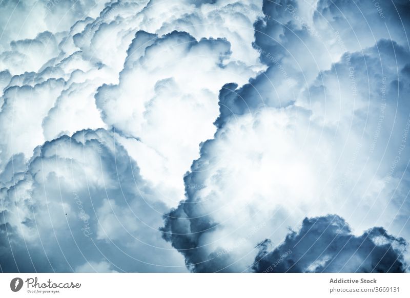 Amazing view of stormy sky with clouds cloudy cumulonimbus thunderstorm dark background spectacular abstract thundercloud ominous dramatic atmosphere danger