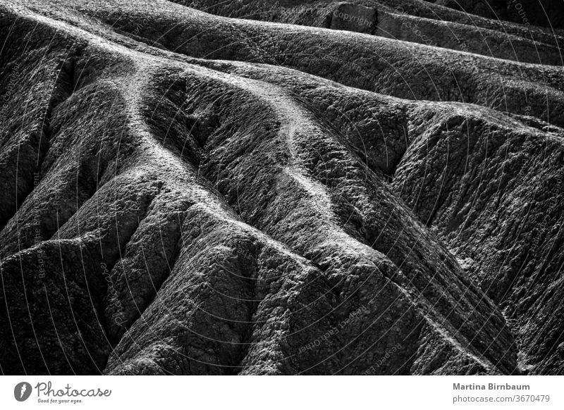 Sandstone structures at Zabriskie Point in the Death Valley National Park valley point death zabriskie texture formations black and white landscape desert