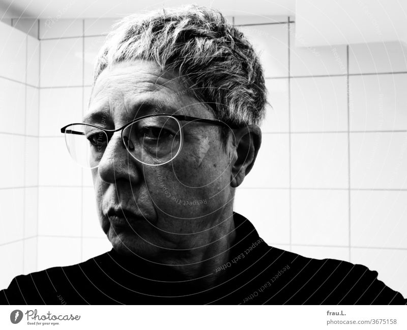 Old is old, she sighed and turned away from her reflection, and yet, I was allowed to live a long time. Woman portrait Wrinkle Human being Face Eyeglasses