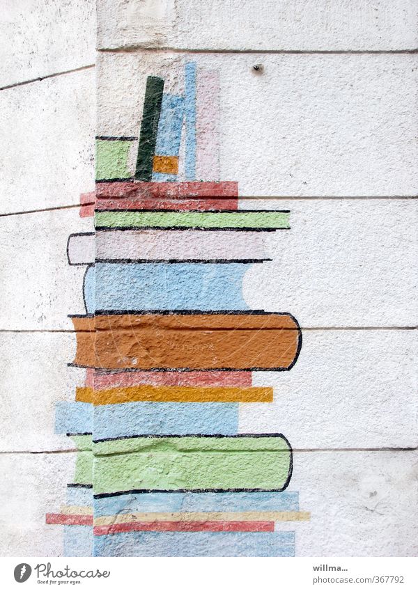 Stack of books or reading corner Book pile of books Education Adult Education School Study Media Print media Library Reading Wall (barrier) Wall (building)