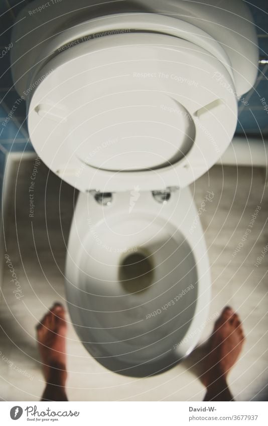 pee standing up Man Manly Characteristic typical man Toilet Stand Urinate john forbidden Toilet lid Urge to urinate full bladder to the toilet use Bathroom
