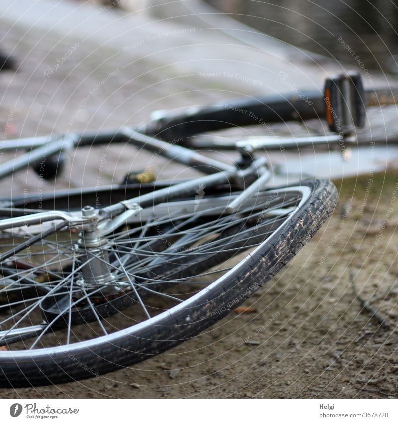 old bicycle wheel