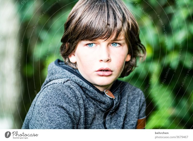 favorite hairstyle | long hair Self-confident pretty blue eyes observantly Family & Relations Son Hair and hairstyles Face Infancy Boy (child) Child Cool