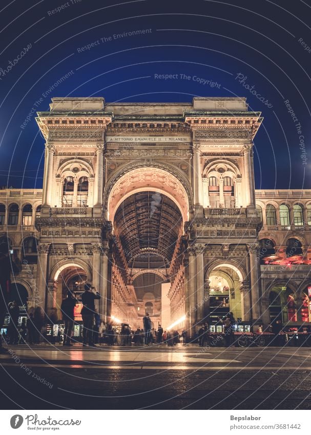 Italy, Milan, Galleria Vittorio Emanuele II stock photo