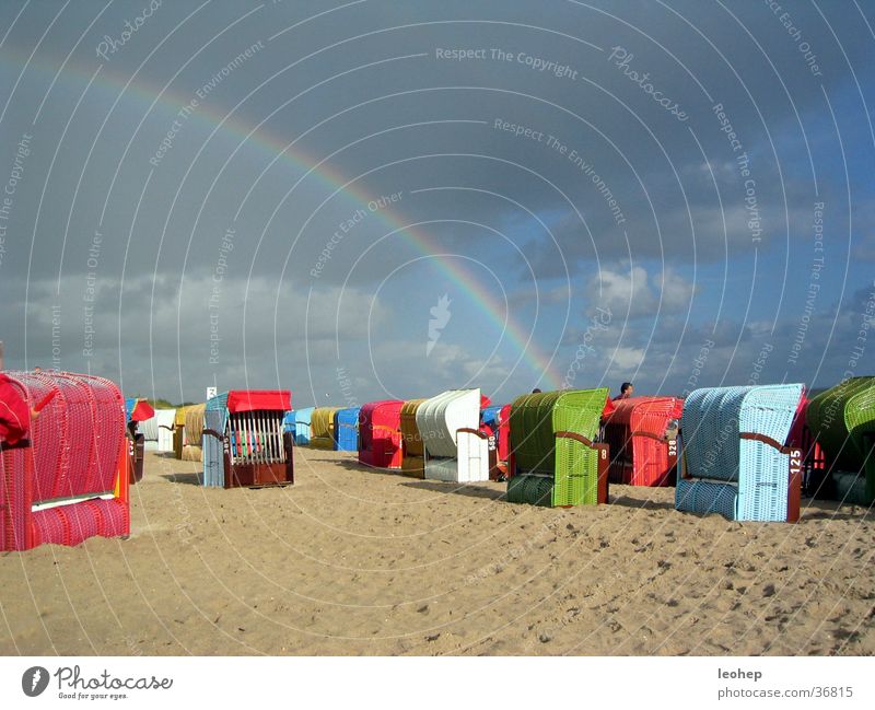 rainbow beach chair tuning Rainbow Clouds Beach chair Multicoloured Fohr Moody Light Deserted Sky