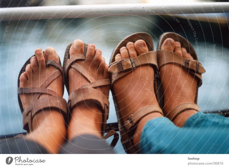 dirty feet Sandal Dirty Vacation & Travel Human being Feet brown skin ship's railing
