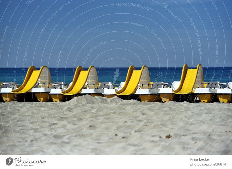 water slide Beach Slide Playing Vacation & Travel Ocean Water Sun Sand Joy