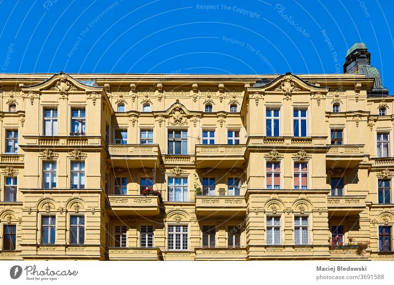 Old tenement house on Slaska Street in Szczecin, Poland. city Stettin building old residency architecture facade town sky summer sunny residential day Europe