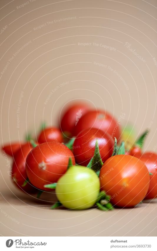 red cocktail tomatoes on neutral background Red Vegetable Lettuce Markets Market day Neutral background Background picture Neutral Background Food Nutrition