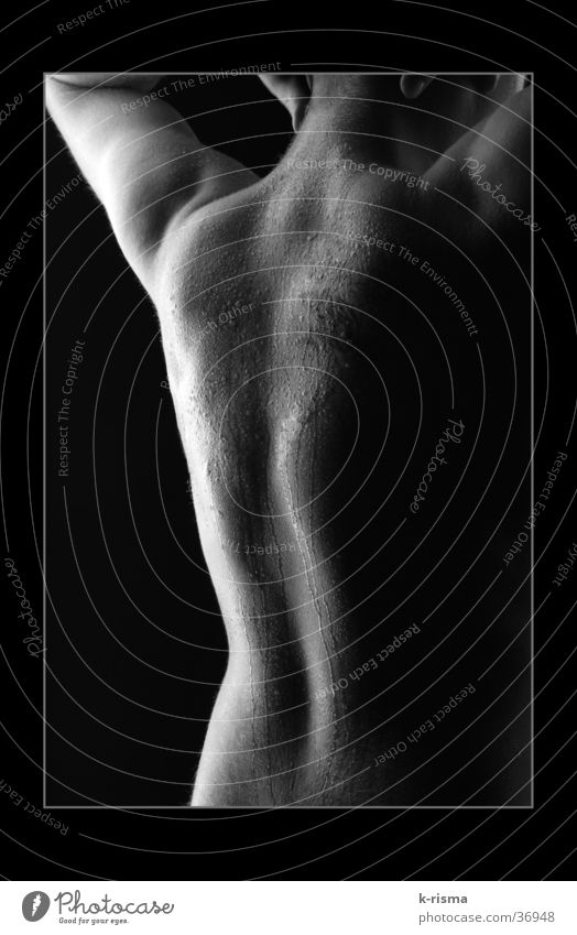 back Masculine Man Back Black & white photo Detail Frame