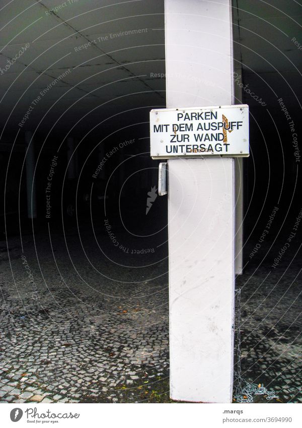 Cumbersome Signage Signs and labeling Parking lot Parking garage Underground garage Prohibition sign park cumbersome formulate back into a parking space