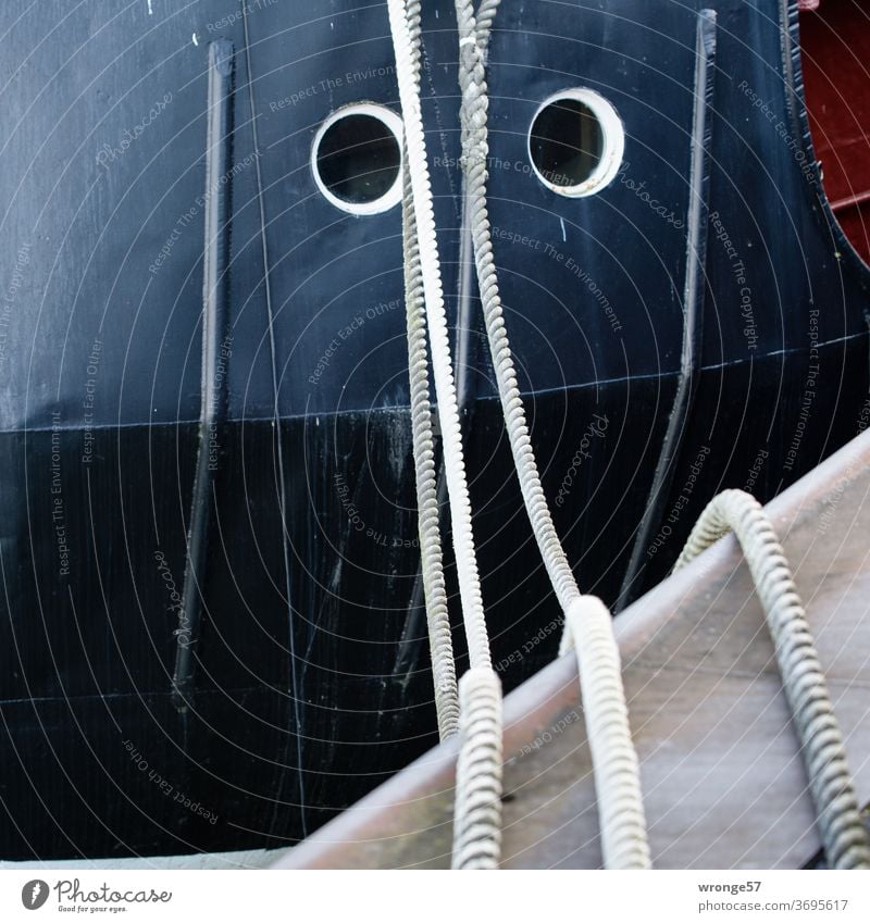 Looking forward to mooring in a new port topic day Anticipation Harbour harbour edge investor moored Fastener mooring lines fix Hull Ship's side portholes