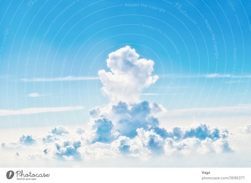 Blue sky with white clouds nature blue background cloudscape aerial light color beautiful day high cumulus weather sunlight summer beauty air environment bright