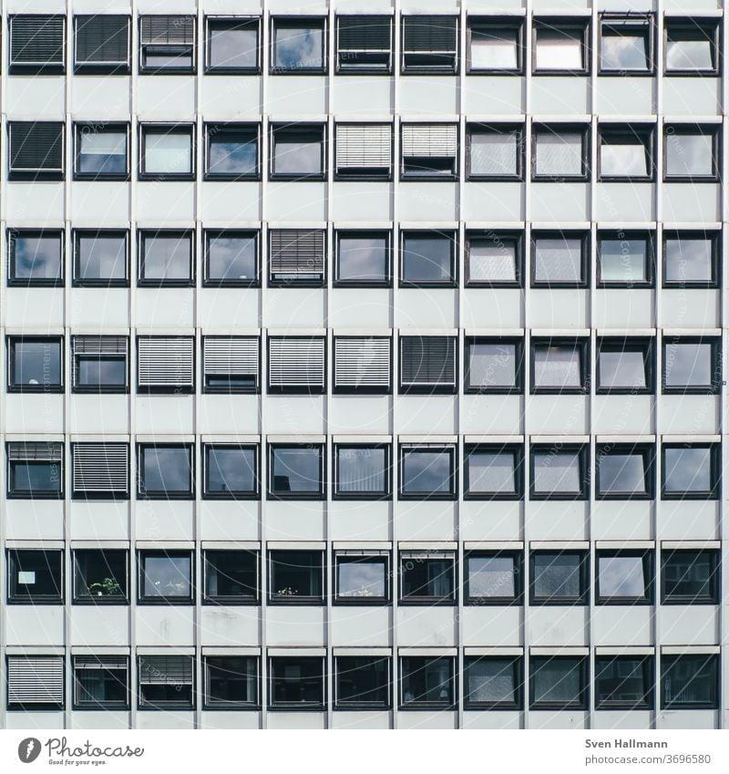 Modern architecture Architecture Facade built Design Light Esthetic Window Reflection Symmetry Minimalistic Elegant Line High-rise Deserted Arrangement Abstract