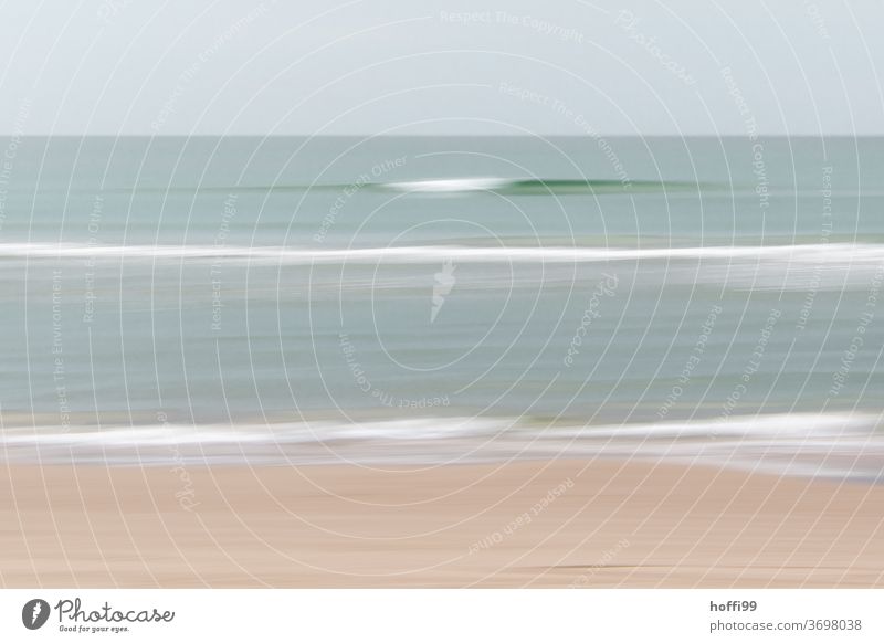 calm soft waves - the movement of the camera creates calm Swell Beach soft light fine fine art Abstract Movement Wavy line Motion blur Meditation Waves swell
