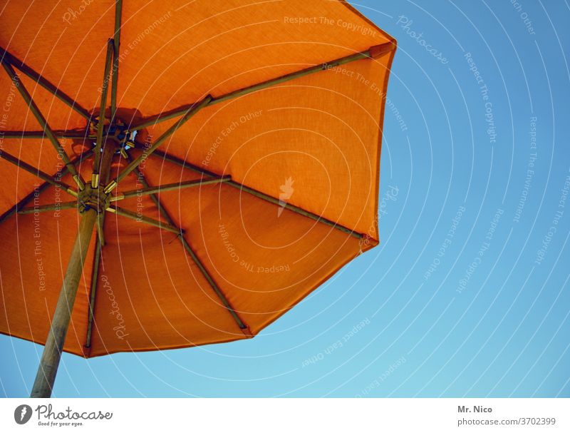 summertime Summer Sunshade Summer vacation Summery Blue sky Weather protection Beautiful weather Orange Summer's day Ease Sunlight Tourism Vacation & Travel