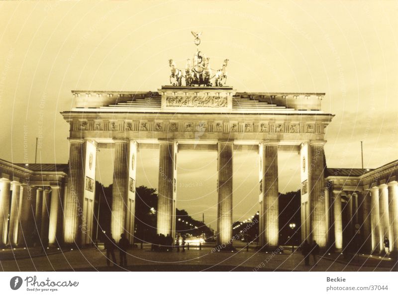 Brandenburg Gate Pariser Platz Straße des 17. Juni Historic Berlin Black & white photo