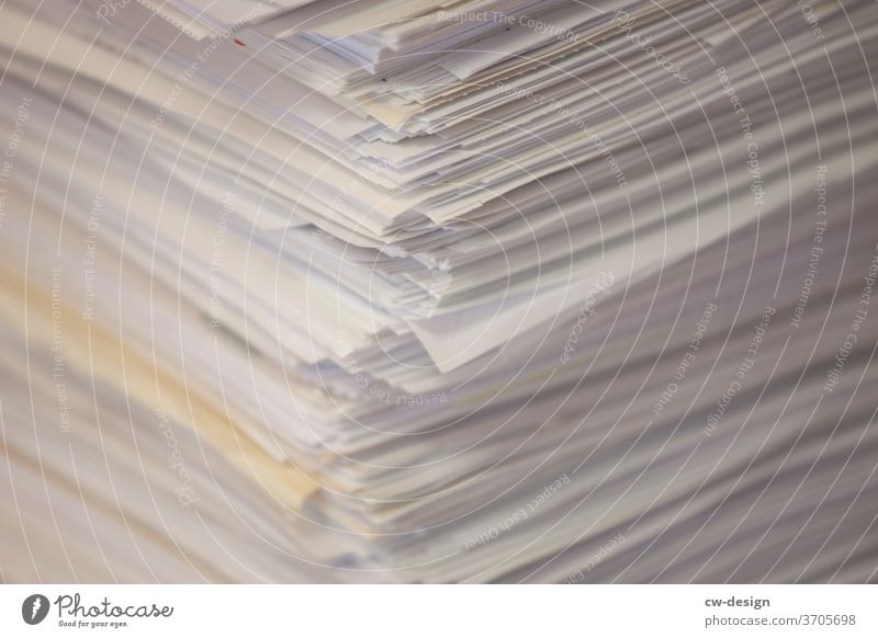 piles of paper Paper Wastepaper Stack of paper Scrap of paper paper cut Colour photo Deserted Copy Space top Copy Space bottom Close-up Copy Space left