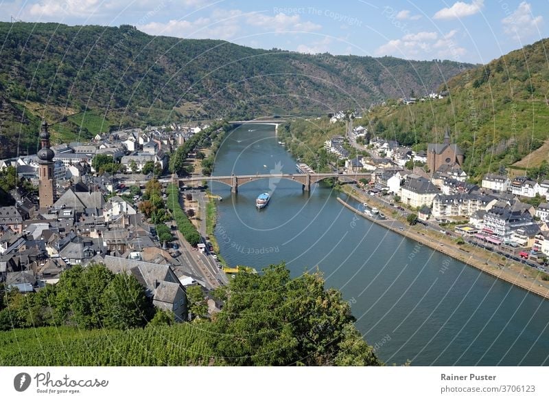 View over the city of Cochem in the Moselle region of Germany cityscape cochem day germany landscape mosel mosel germany mosel river moselle moselle river