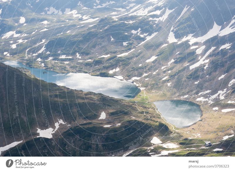 The Giglachseen from above mountain lake giglax lake mountainous Giglachalm Landscape Lake Hiking Mountain Vacation & Travel Nature Exterior shot Alps Freedom
