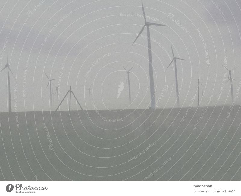 green electricity stream Pinwheel wind power ecologic Energy industry Wind energy plant Renewable energy Environmental protection Technology Eco-friendly Clean