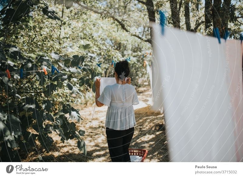 Wash day in the country backyard. - a Royalty Free Stock Photo from  Photocase