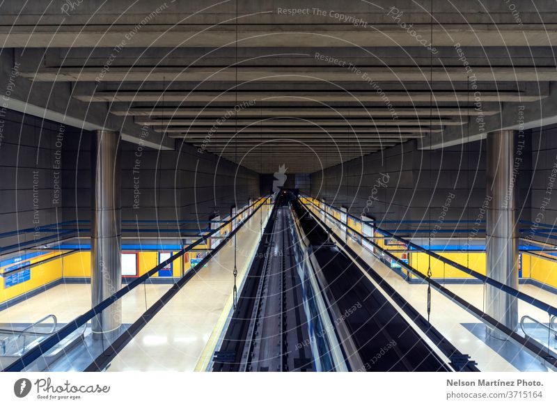 Perspective of an empty train station. Lines and shapes. Abstract background. transportation subway railroad speed move construction perspective commuter
