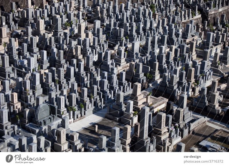 Japan Asia Cemetery Exterior shot Colour photo Deserted