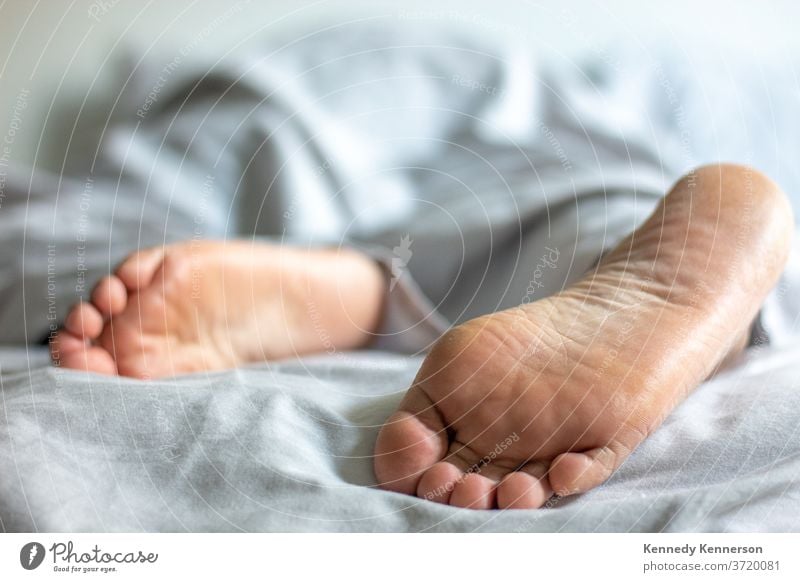 woman/man in bed relaxing under covers feet peaking out relaxing in bed bedroom Feet Good morning Sunday morning morning routine Morning Duvet Relaxation Lie