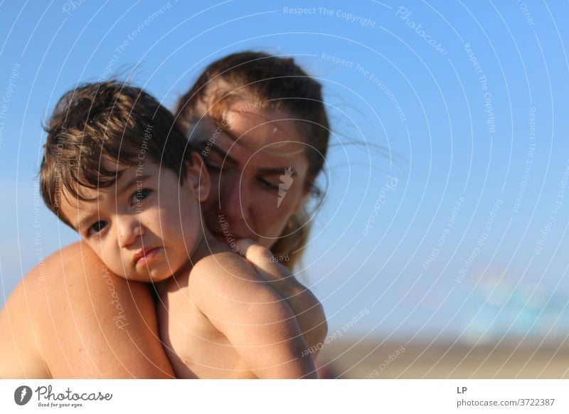 A caring mother holds baby in her arms Royalty Free Vector