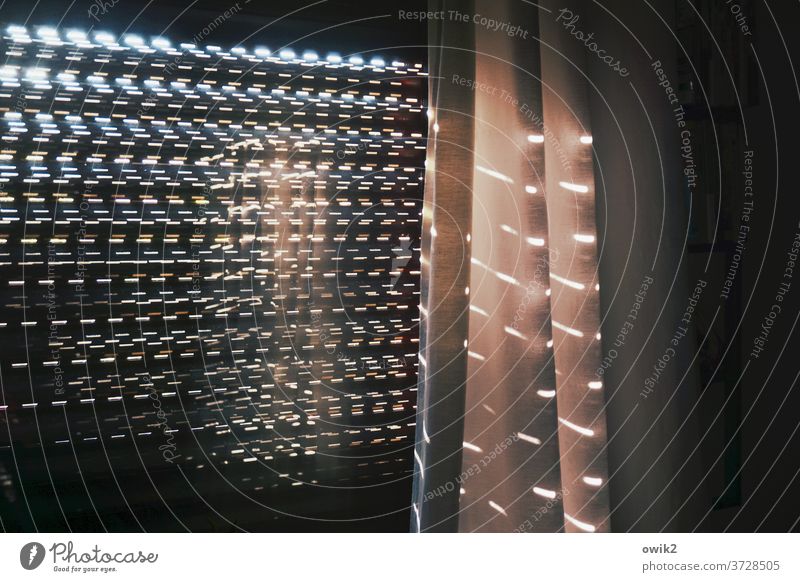 opaque Window Venetian blinds Drape Roller blind Curtain Plastic Point of light Interior shot Morning Pattern Structures and shapes Deserted Shadow Light