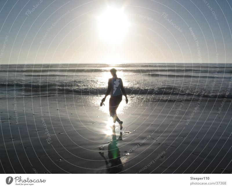 daydream Ocean Beach Back-light Woman Waves Africa Sun Water Blue