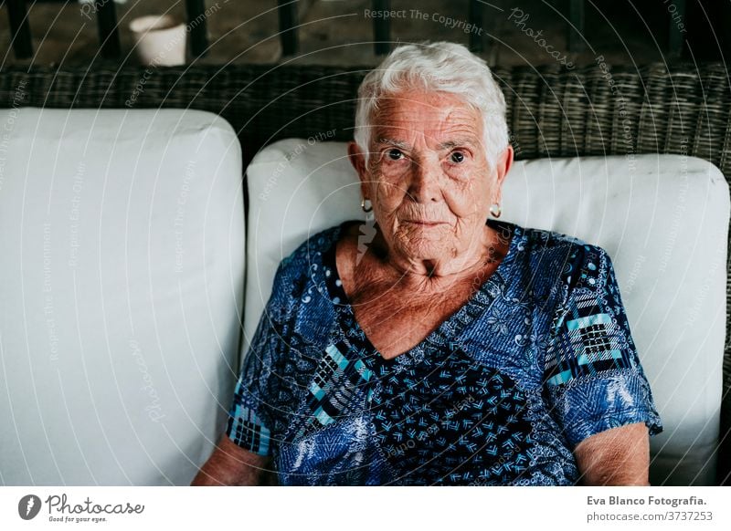 portrait of old lady in her 80s smiling outdoors - a Royalty Free Stock  Photo from Photocase