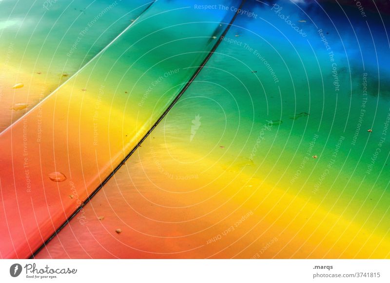 Rainbow Sheet Spectrum variegated Metal Line Abstract Drops of water colourful Varnish Car Hood Colour variety LGBT