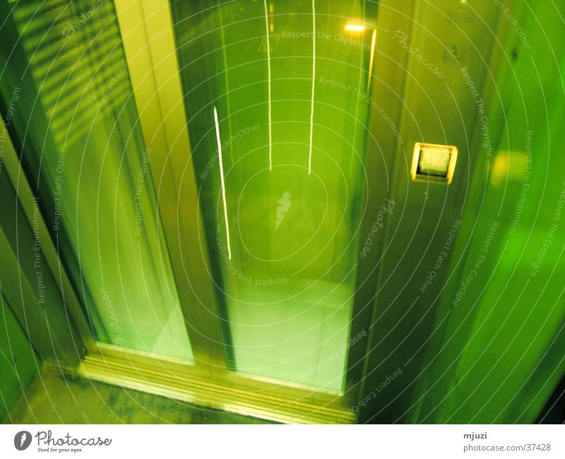 elevator Elevator Green Time travel Architecture Downward Beam-me-up scotty disapear