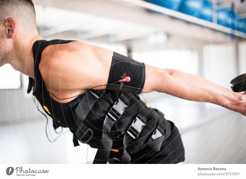 Ems Training Electrical Muscle Stimulation Stock Photo - Download