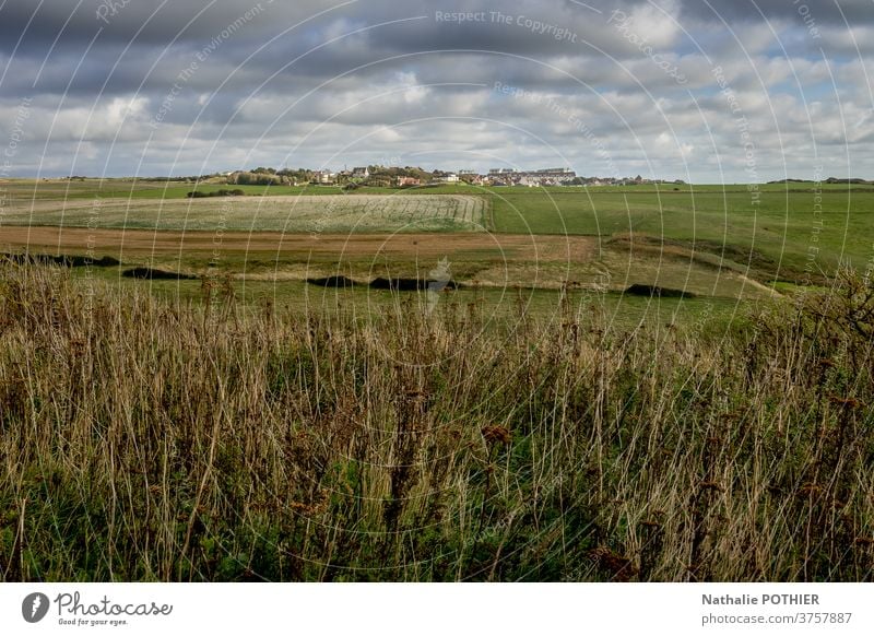 Country, priaries and fields on the opal coast country pasture horizon pas de calais north ccote dopale herbr nature environment sky clouds countryside farm