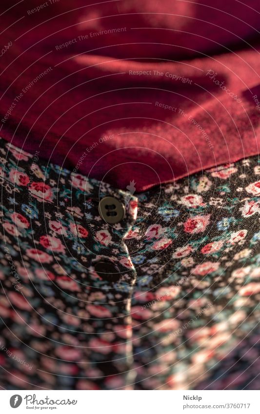 Lighting mood on fashion combination of black skirt with flower pattern and wine-red cotton top Moody warm Mood lighting Flowery pattern floral pattern Red