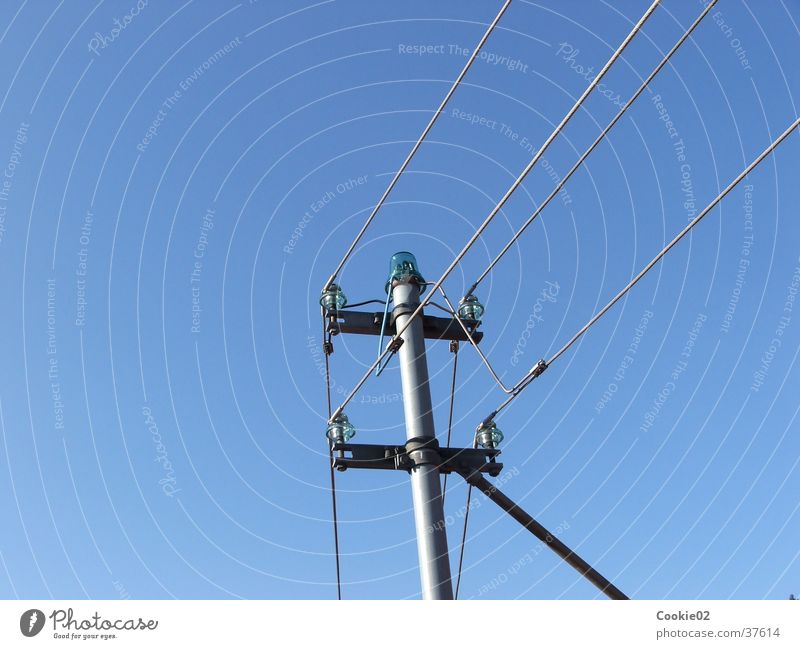 cross-linked Electricity Electricity pylon Industry Cable Beautiful weather Clarity