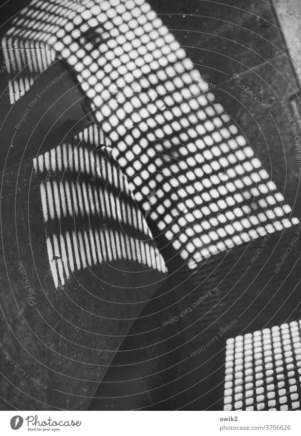 Curved space Grating Macro (Extreme close-up) Detail Abstract Interior shot Shaft of light Copy Space bottom Copy Space right Unclear puzzling Mysterious