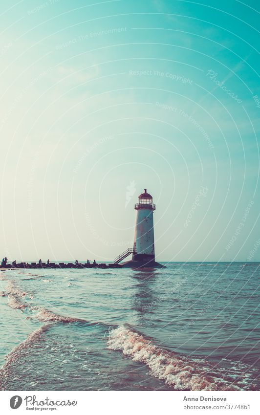 Ayr Lighthouse or the Talacre Lighthouse point of ayr talacre lighthouse shore wales sea travel beach coast landscape britain uk beacon sand sky landmark cloud