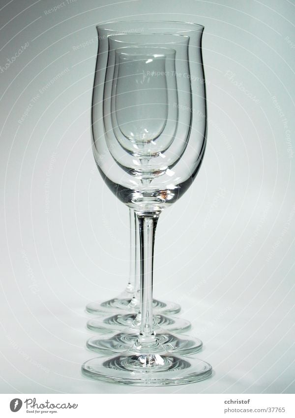 glass row Glass Wine glass 4 Fragile Empty White Gray Living or residing Row