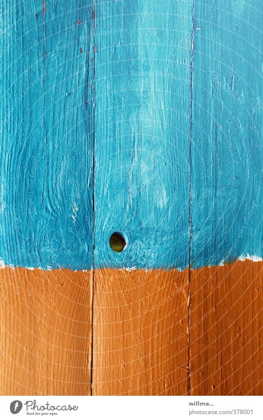 I've got a graphic water hole. Wood Orange Turquoise Creativity Colour Colour palette Knothole Wood grain Wooden wall Wooden fence Graphic Colour photo