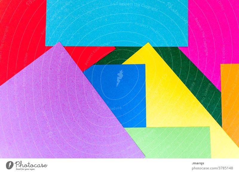 geometric Structures and shapes Pattern Multicoloured Colour Cardboard Minimalistic Conceptual design Graphic Geometry Background picture coloured paper Red