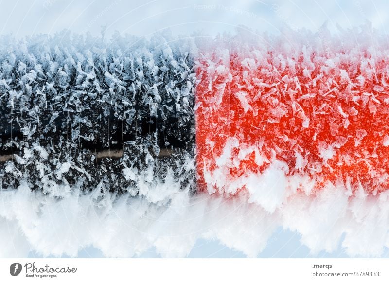 Snow And Ice On Red Glass As Background . Stock Photo, Picture and Royalty  Free Image. Image 108393931.