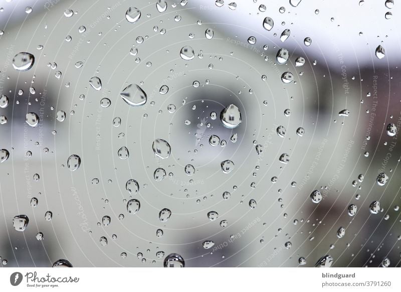 Tears of Heaven Rain raindrops Glass Slice reflection Wet Water Reflection Drop House (Residential Structure) Shallow depth of field Macro (Extreme close-up)