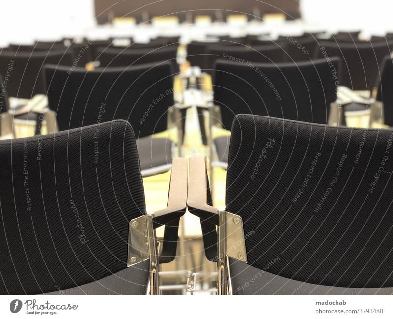 After the press conference chairs Press Conference room Event Seating Empty Row of seats Seating capacity Audience Row of chairs Free Places Chair Deserted Wait