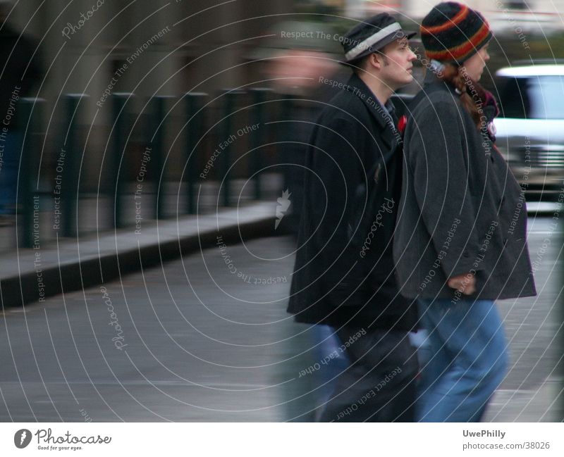 freeze frame Blur Gray Group Street Human being Movement