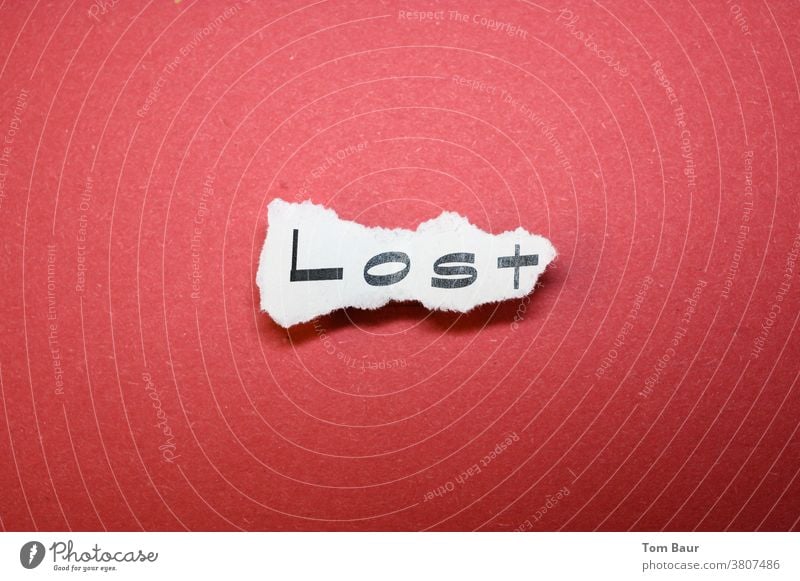 Lost - Youth word of the year 2020 Word Typography Letters (alphabet) Deserted Text Characters Newspaper Collage Symbols and metaphors Society Paper